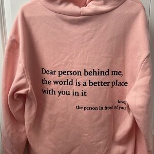 Pink Hoodie with Inspirational Quote